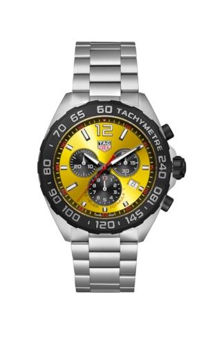 TAG Heuer Formula 1 Quartz Chronograph Stainless Steel / Yellow / Bracelet